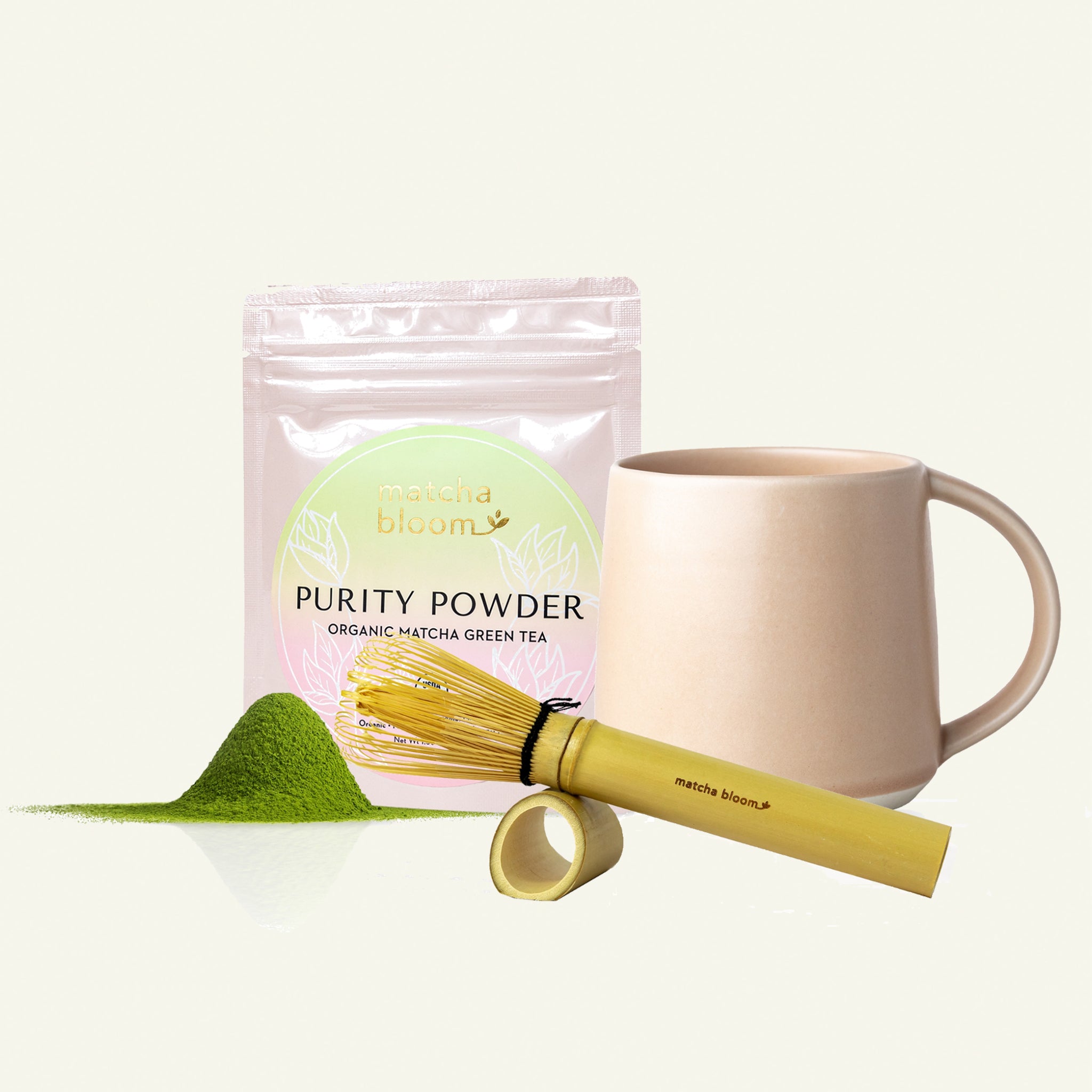 Best Offer! Matcha Latte Set  Matcha Powder, Matcha Mini Whisk + Mug